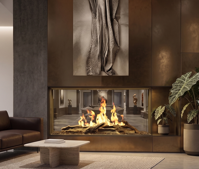 Modern Flames 48-inch Nova Clear Virtual See Through Electric Fireplace