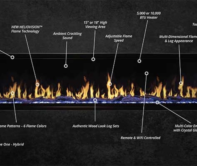 Modern Flames 52-inch Orion Slim Virtual Electric Fireplace V2