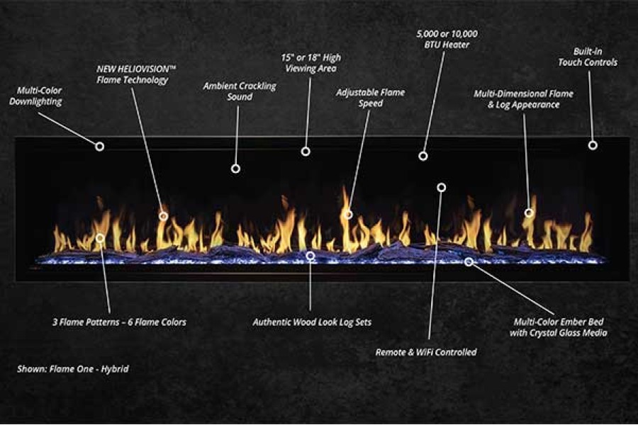 Modern Flames 52-inch Orion Slim Virtual Electric Fireplace V2