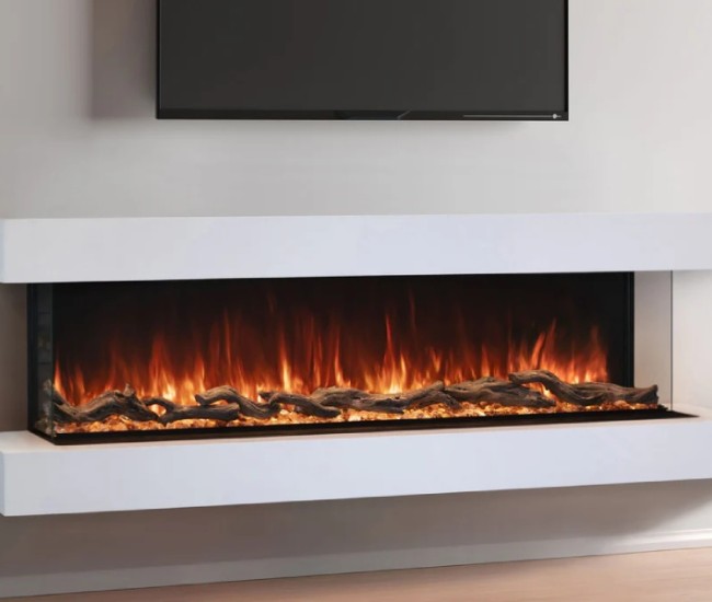 Modern Flames 68-inch Landscape Pro Multi Electric Fireplace with Wall Mount Cabinet