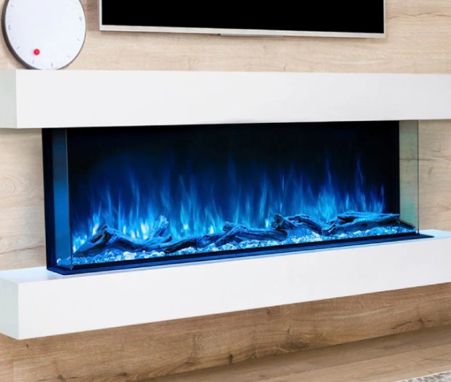 Modern Flames 68-inch Landscape Pro Multi Electric Fireplace with Wall Mount Cabinet