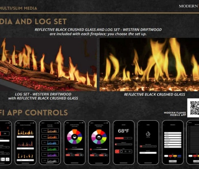 Modern Flames 100-inch Orion Multi Virtual Electric Fireplace