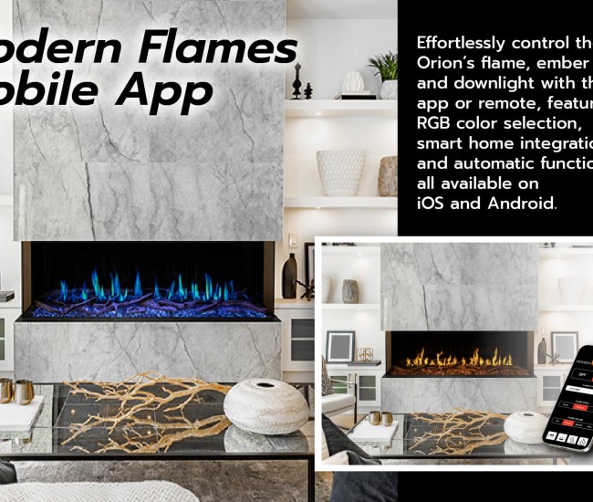 Modern Flames 100-inch Orion Multi Virtual Electric Fireplace