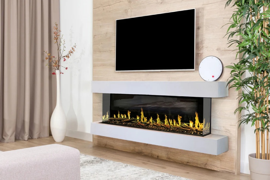 Modern Flames 76-inch Orion Multi Electric Fireplace with Wall